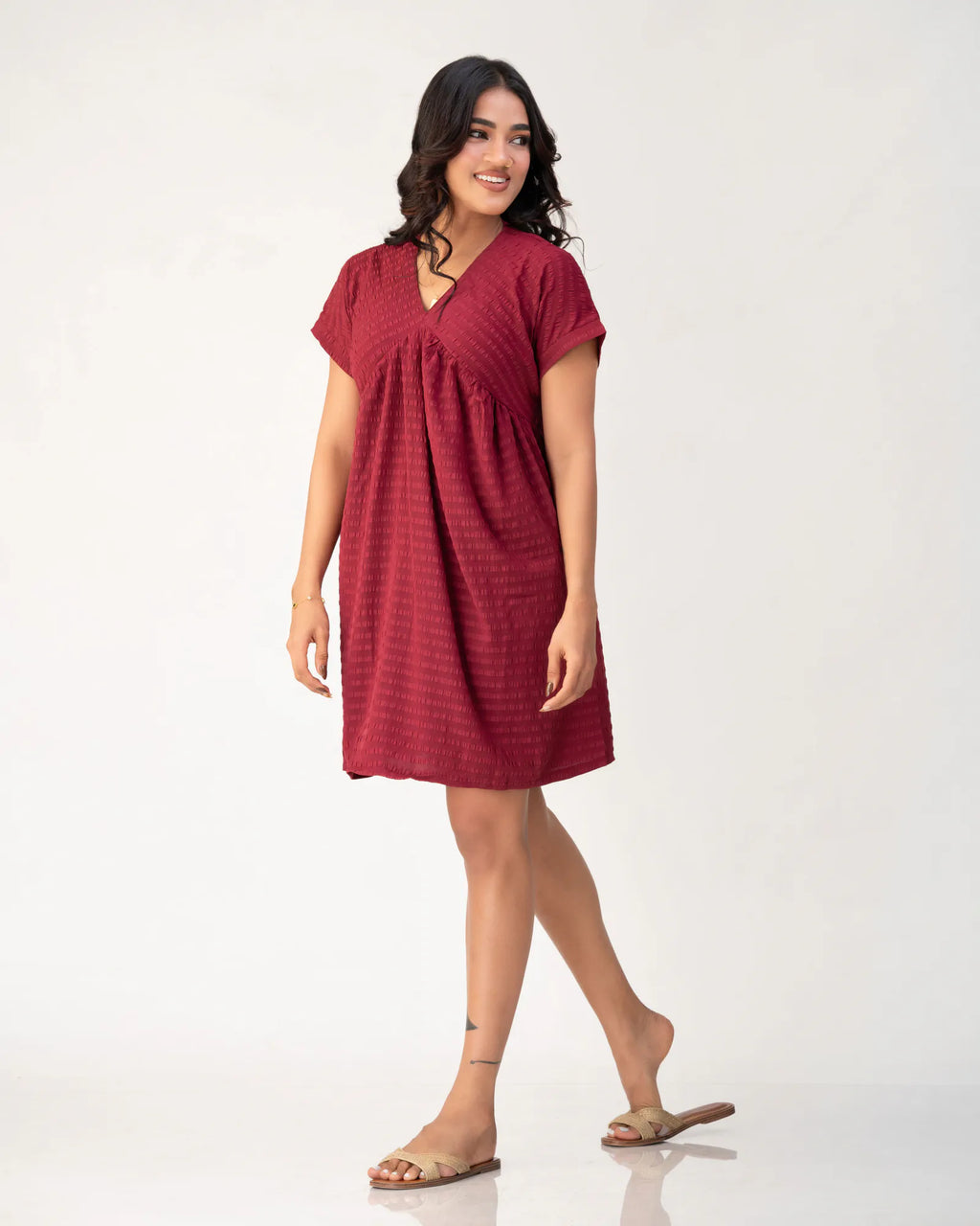 Bayleee Shaya Maroon Mini Dress