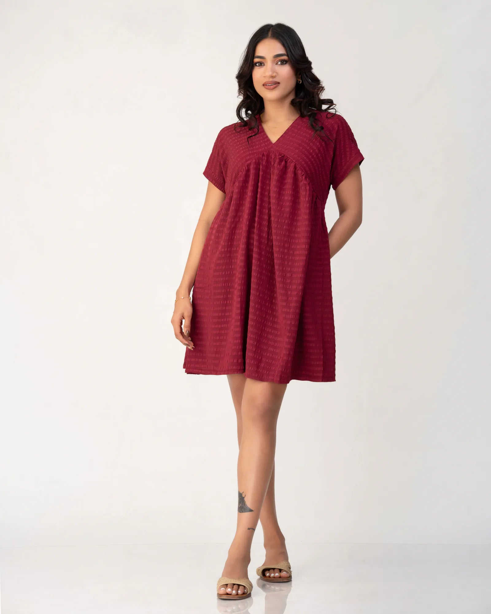 Bayleee Shaya Maroon Mini Dress