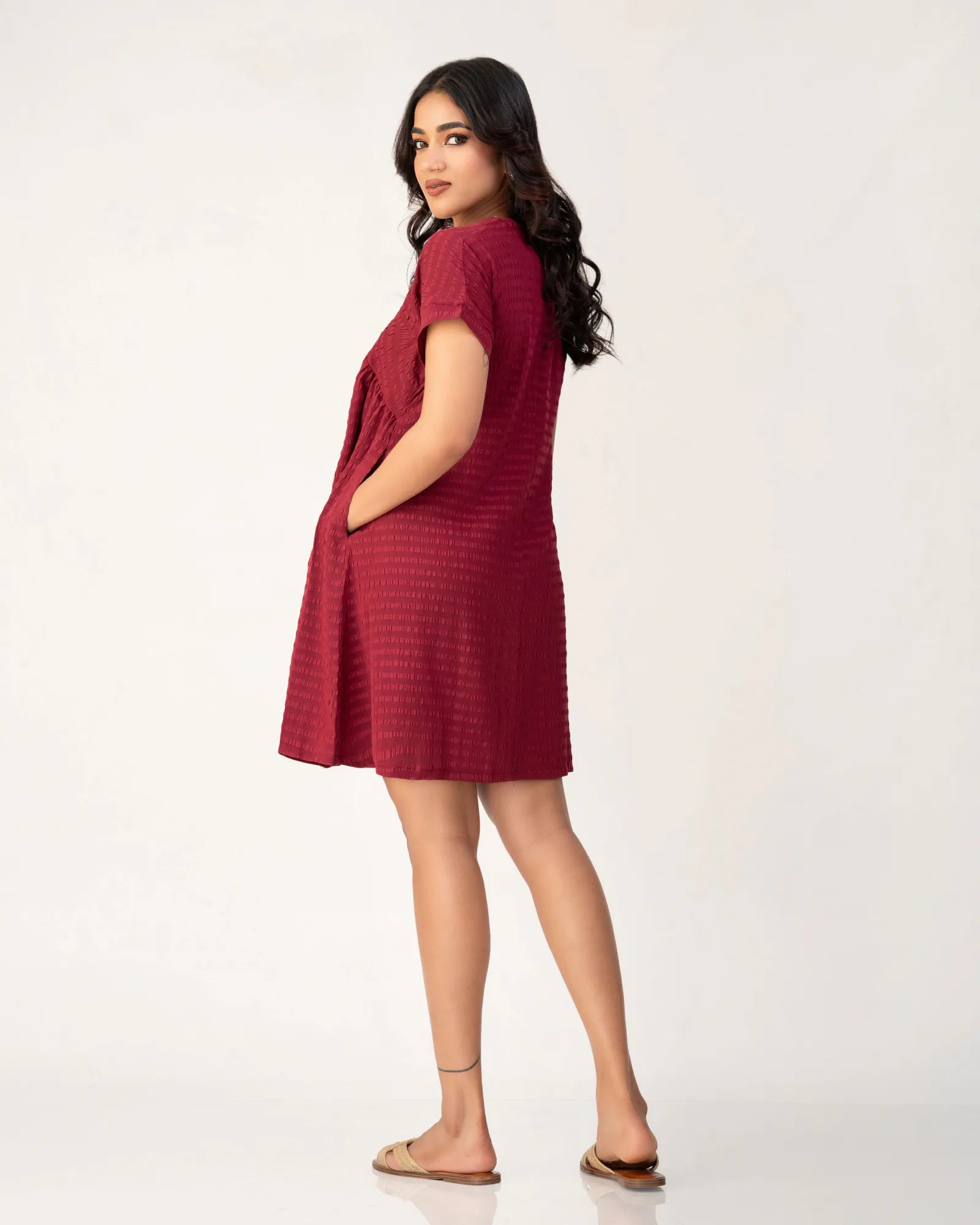 Bayleee Shaya Maroon Mini Dress