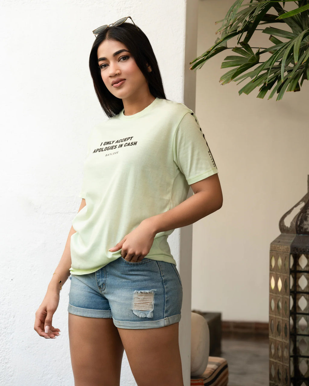 Bayleee Immy Mint Green Oversized Tee