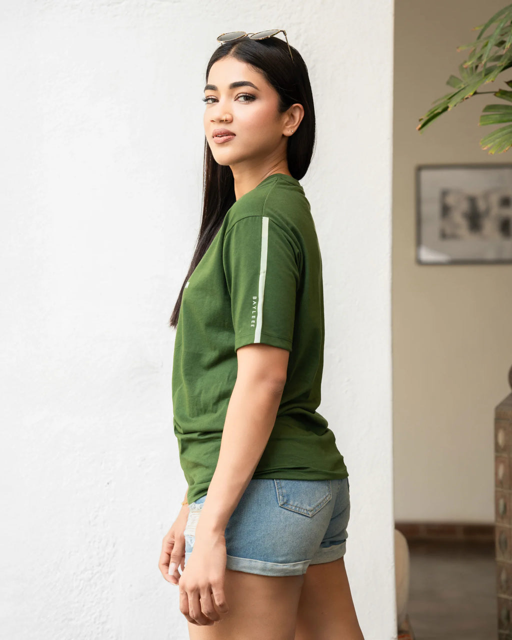 Bayleee Faiz Green Oversized Tee