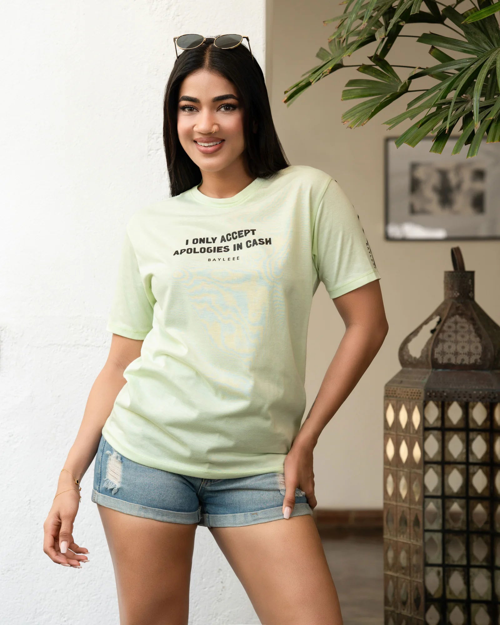 Bayleee Immy Mint Green Oversized Tee