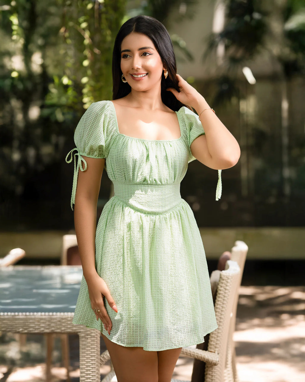 Bayleee Valentina Green Mini Dress