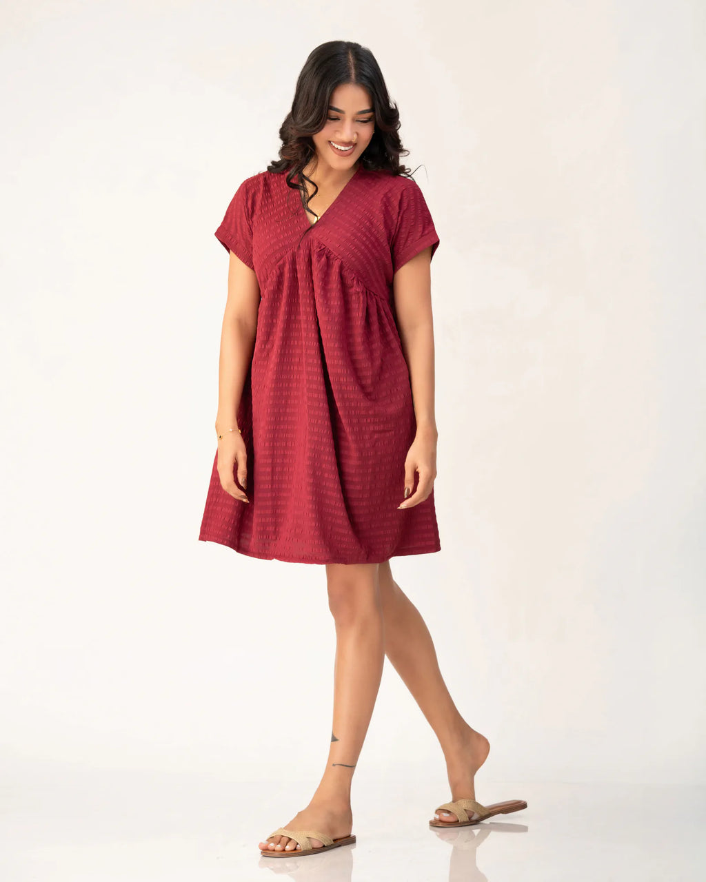 Bayleee Shaya Maroon Mini Dress