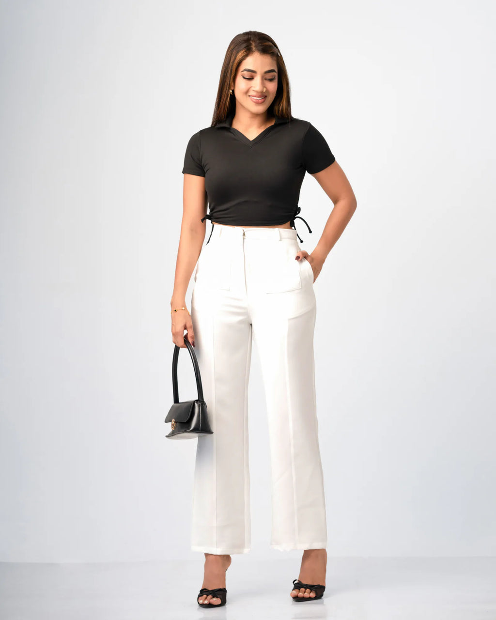 Bayleee Tiffy Black Crop Top