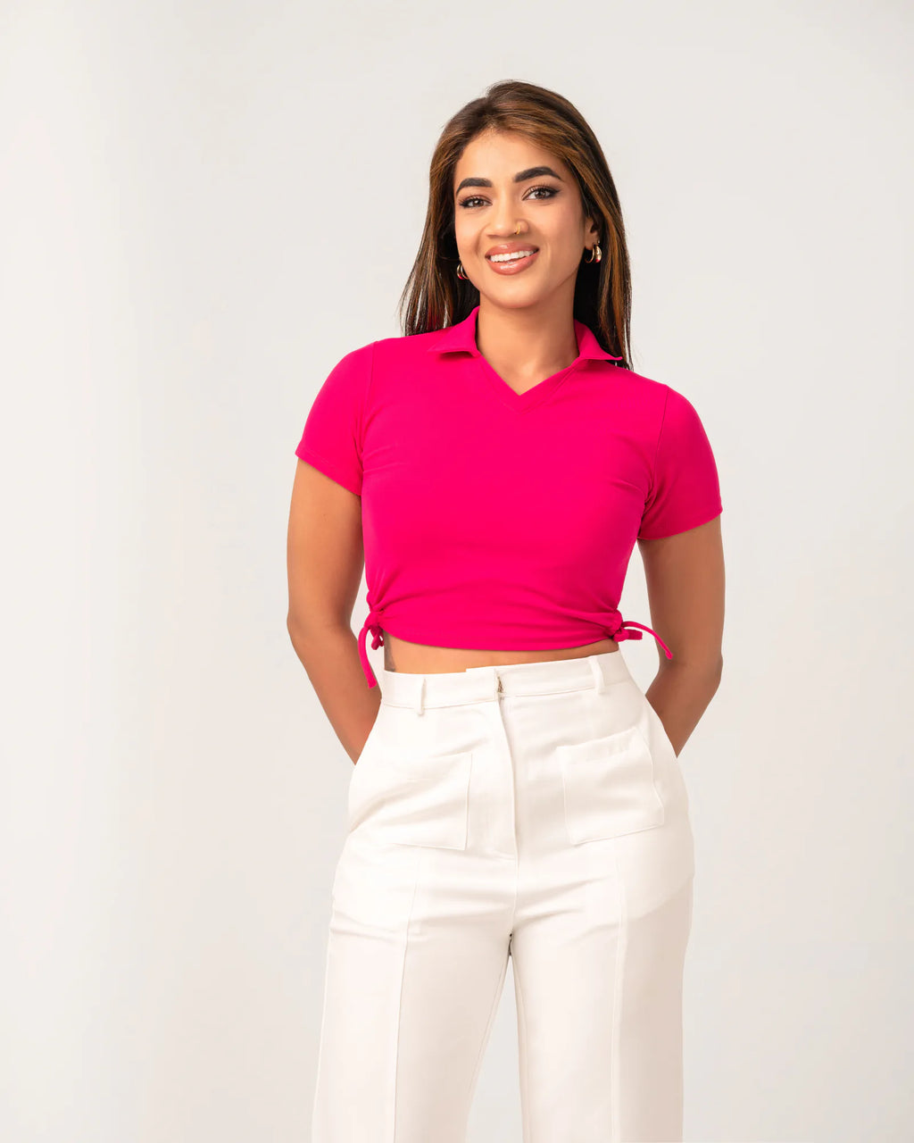 Bayleee Tiffy Pink Crop Top