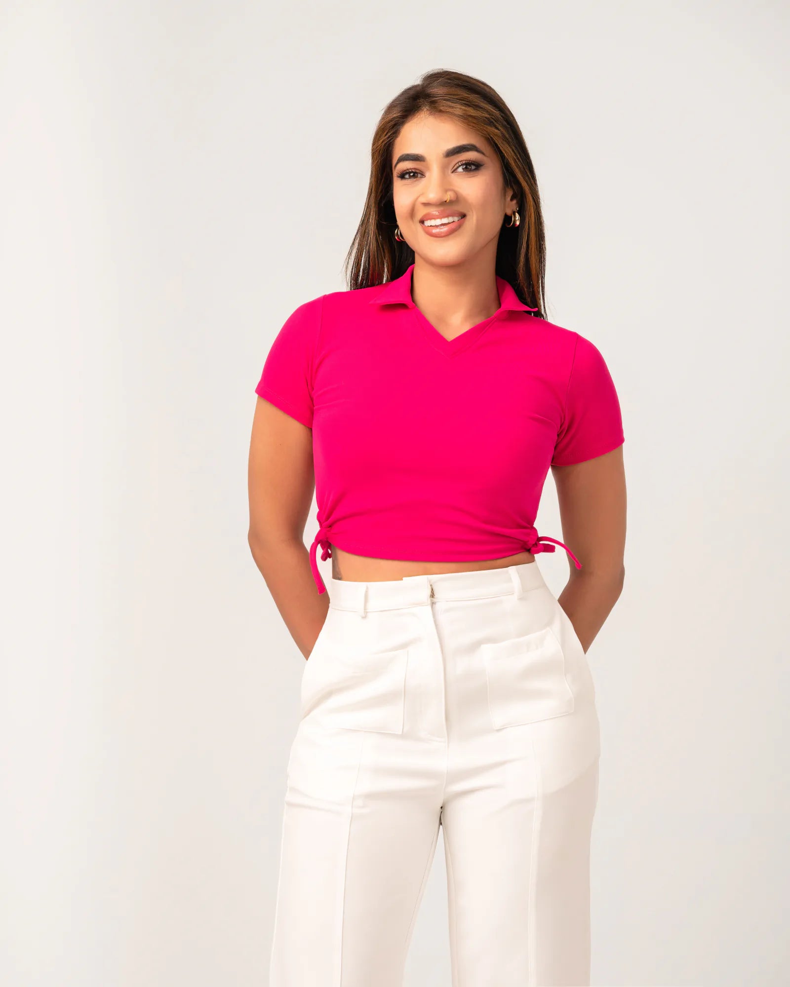 Bayleee Tiffy Pink Crop Top