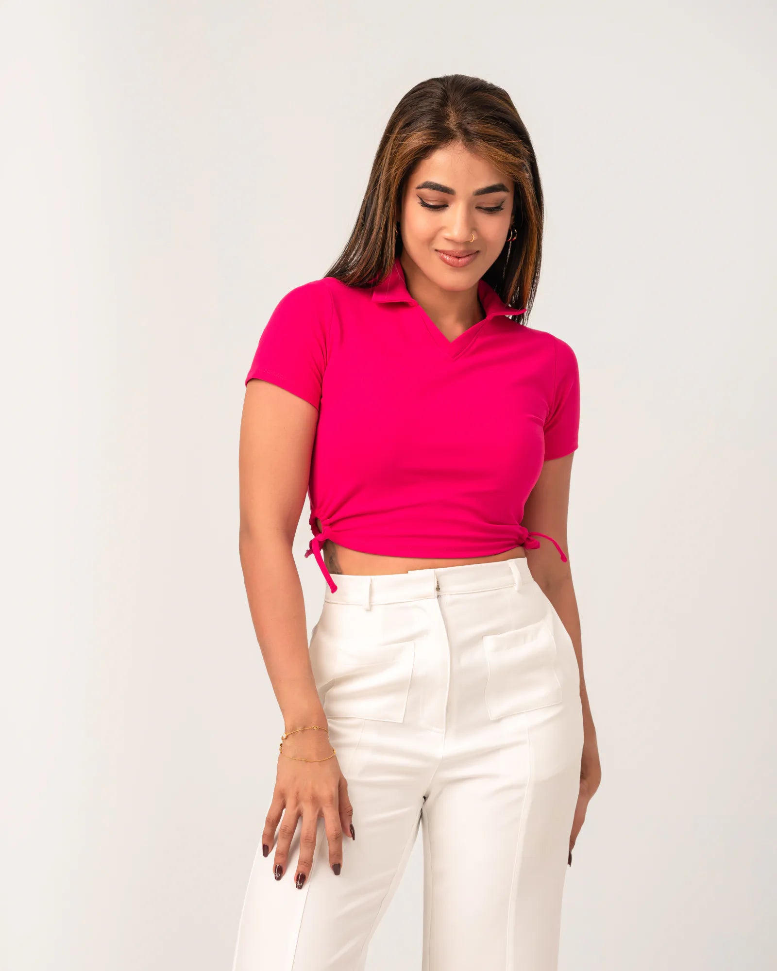 Bayleee Tiffy Pink Crop Top