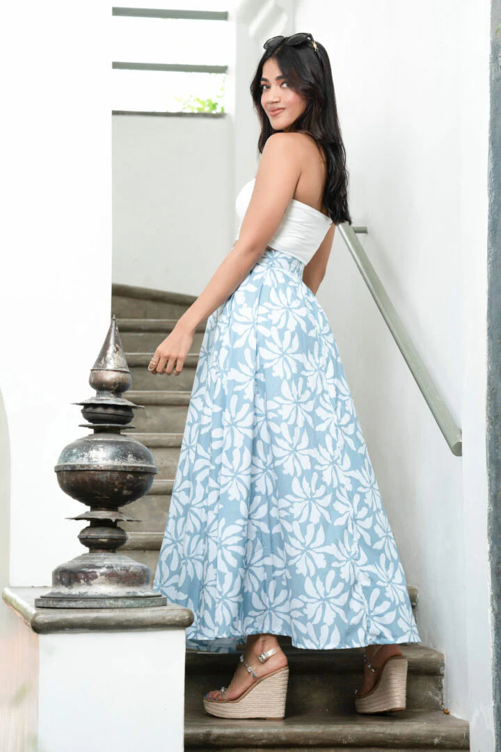 BAYLEEE HALLE PRINTED MAXI SKIRT