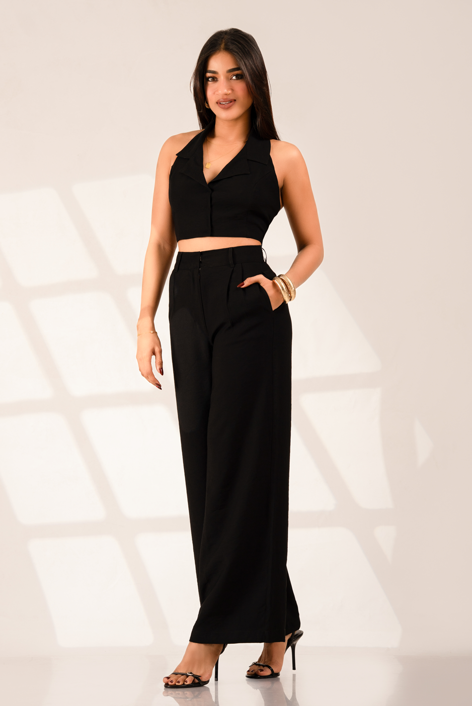 BAYLEEE SOULAY BLACK STRAIGHT LEG PANT