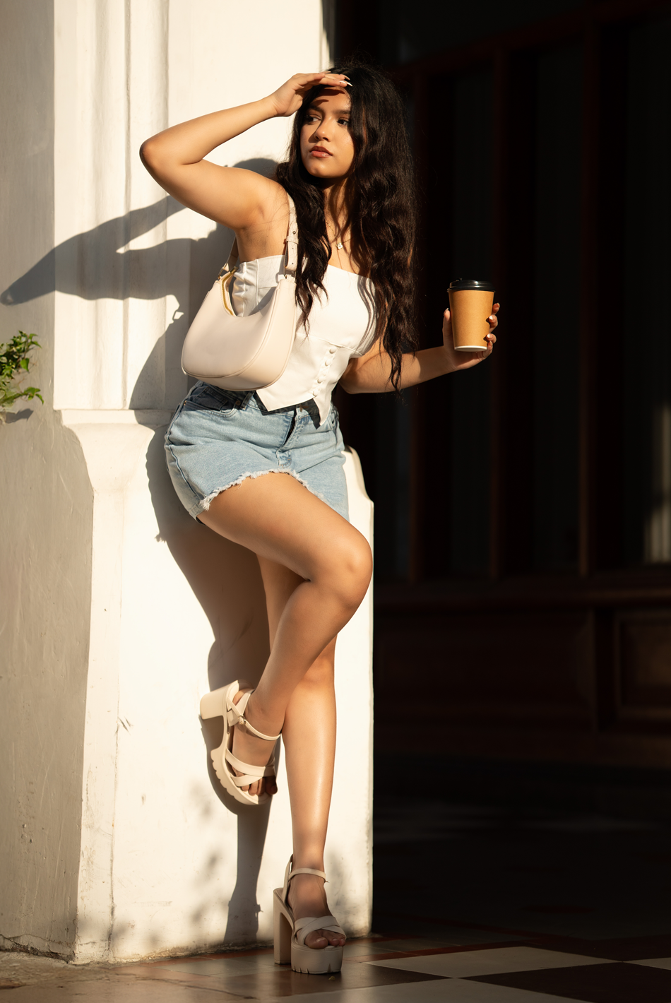 BAYLEEE ROXYLENA FRAYED SKORT