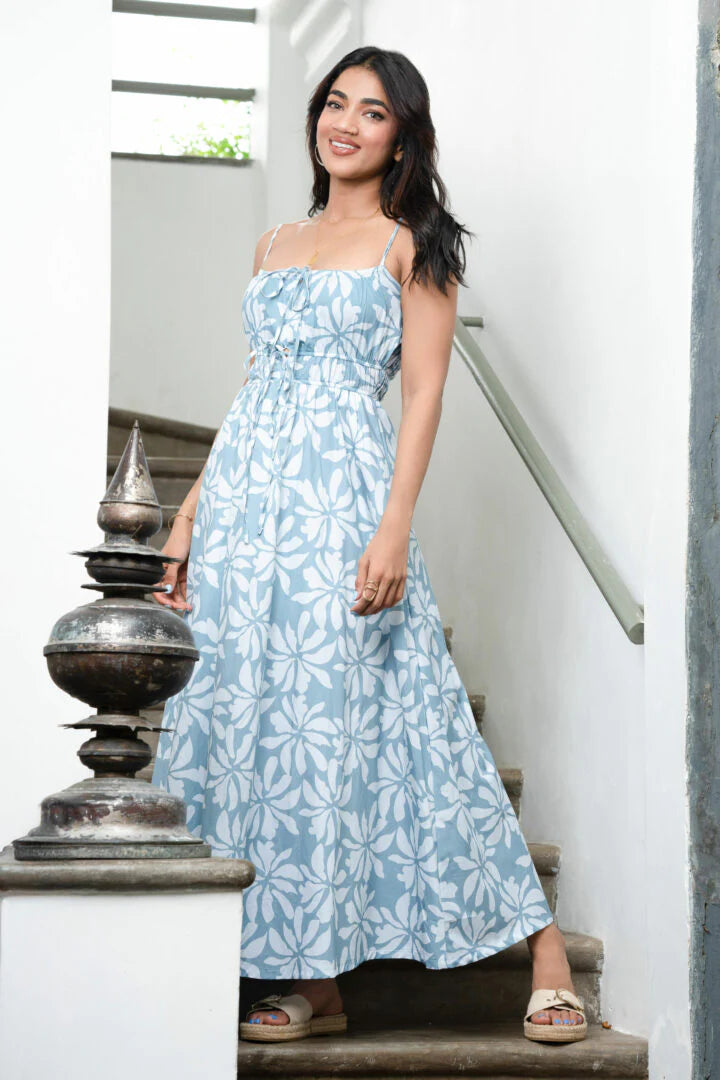 BAYLEEE HADAS PRINTED MAXI DRESS