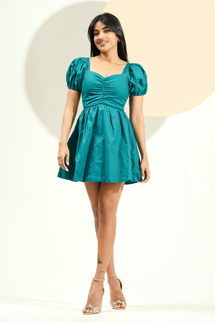 Bayleee Serra Green Mini Dress