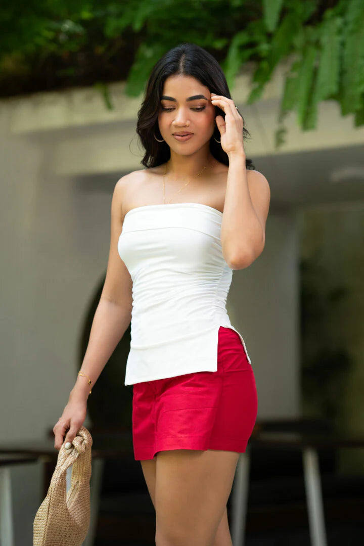 BAYLEEE FENELLA WHITE TUBE TOP