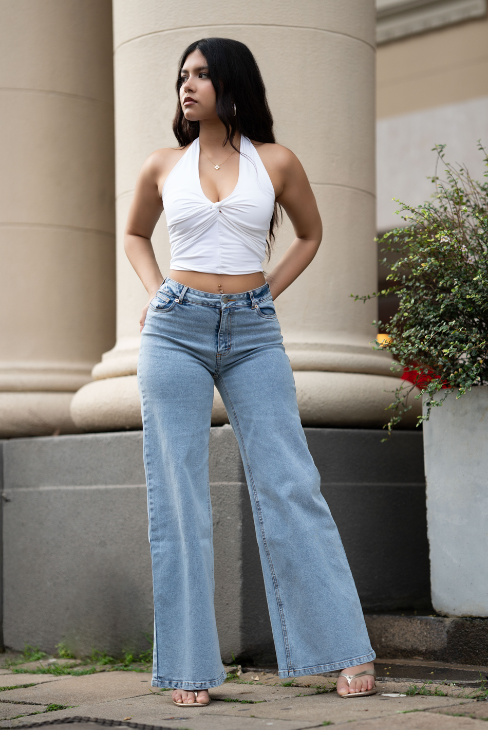 BAYLEEE SWISH WIDE LEG DENIM