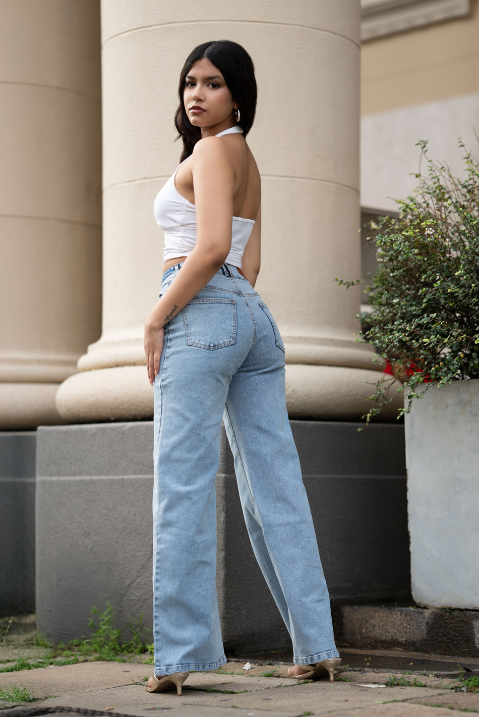 BAYLEEE SWISH WIDE LEG DENIM