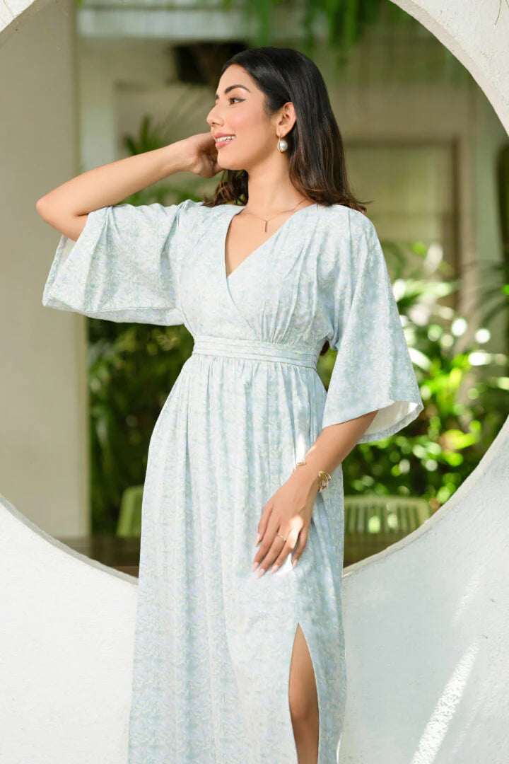 BAYLEEE ARIEL KIMONO SLEEVE MAXI DRESS