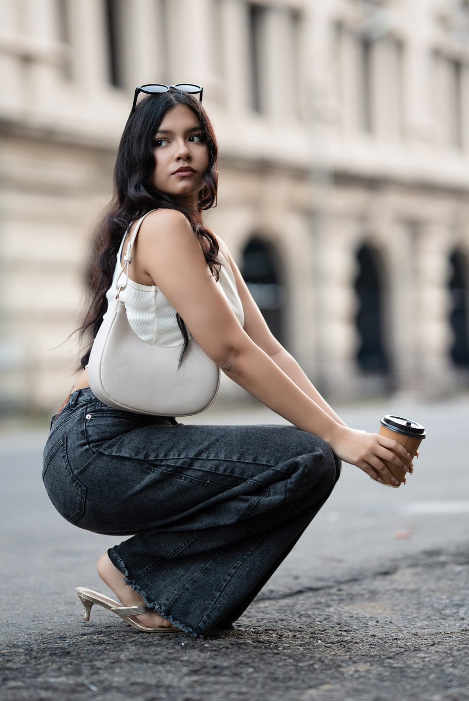 BAYLEEE NOIR BLACK WIDE LEG JEAN