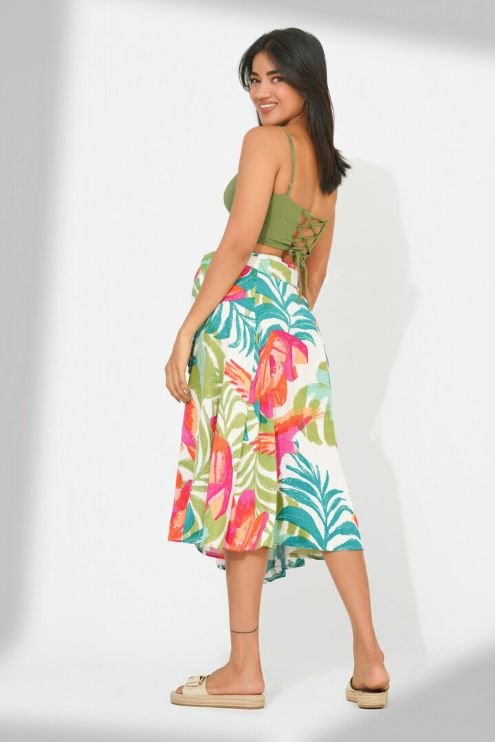 Bayleee Layla Printed Midi Skirt