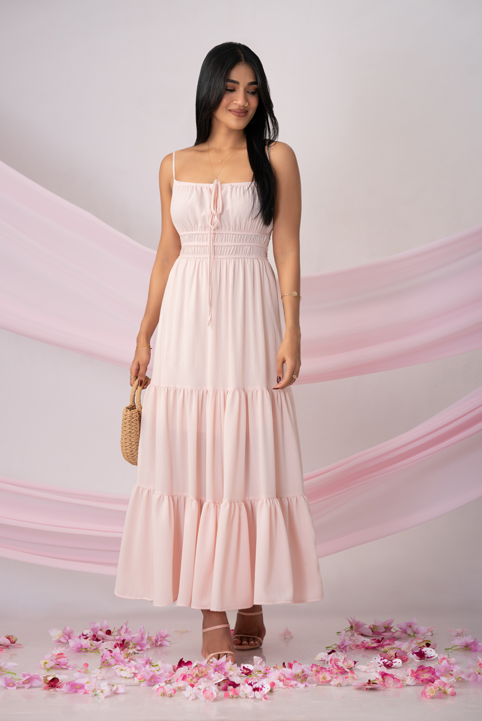 BAYLEEE CLODAGH PINK MAXI DRESS