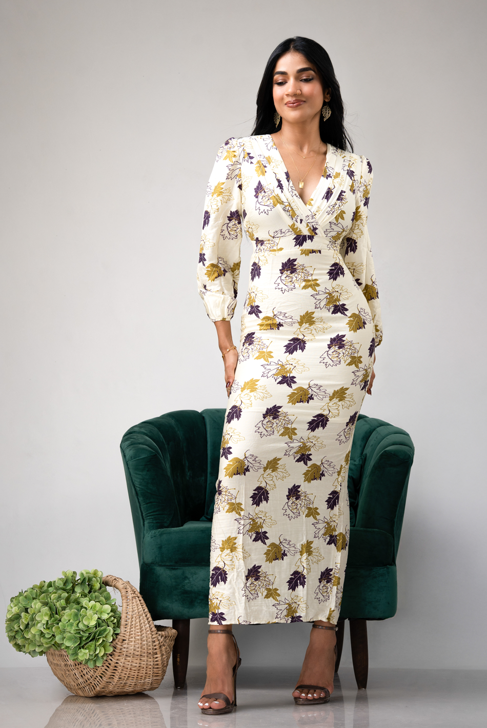 BAYLEEE LISETTE GREEN MAXI DRESS