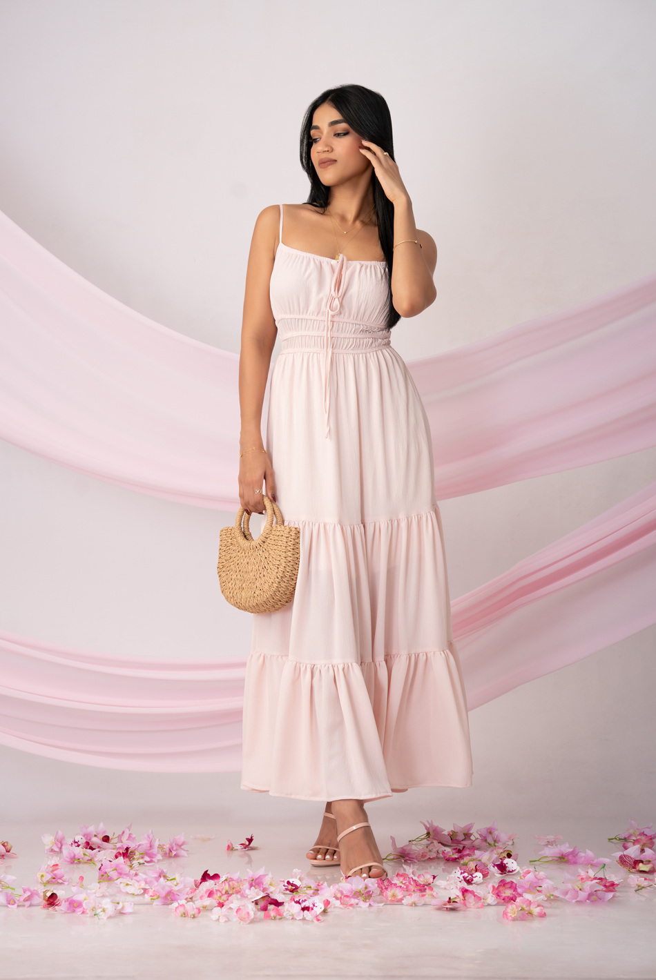 BAYLEEE CLODAGH PINK MAXI DRESS