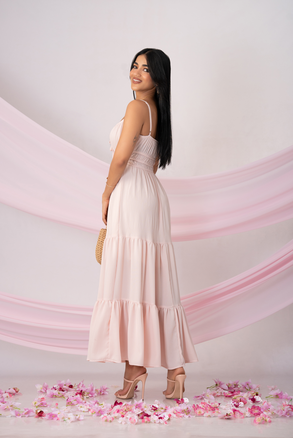 BAYLEEE CLODAGH PINK MAXI DRESS