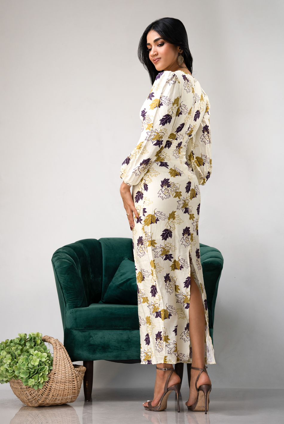 BAYLEEE LISETTE GREEN MAXI DRESS