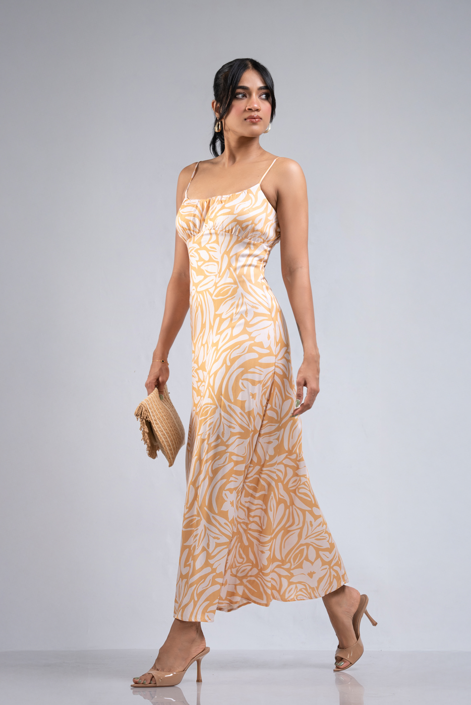 BAYLEEE DEMELZA BURNT ORANGE MAXI DRESS