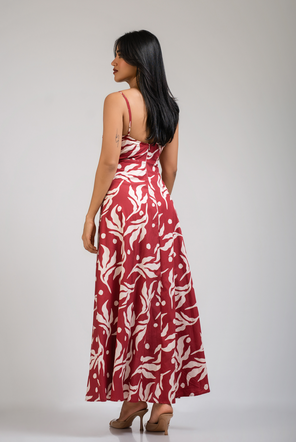 BAYLEEE CADOR MAROON MAXI DRESS