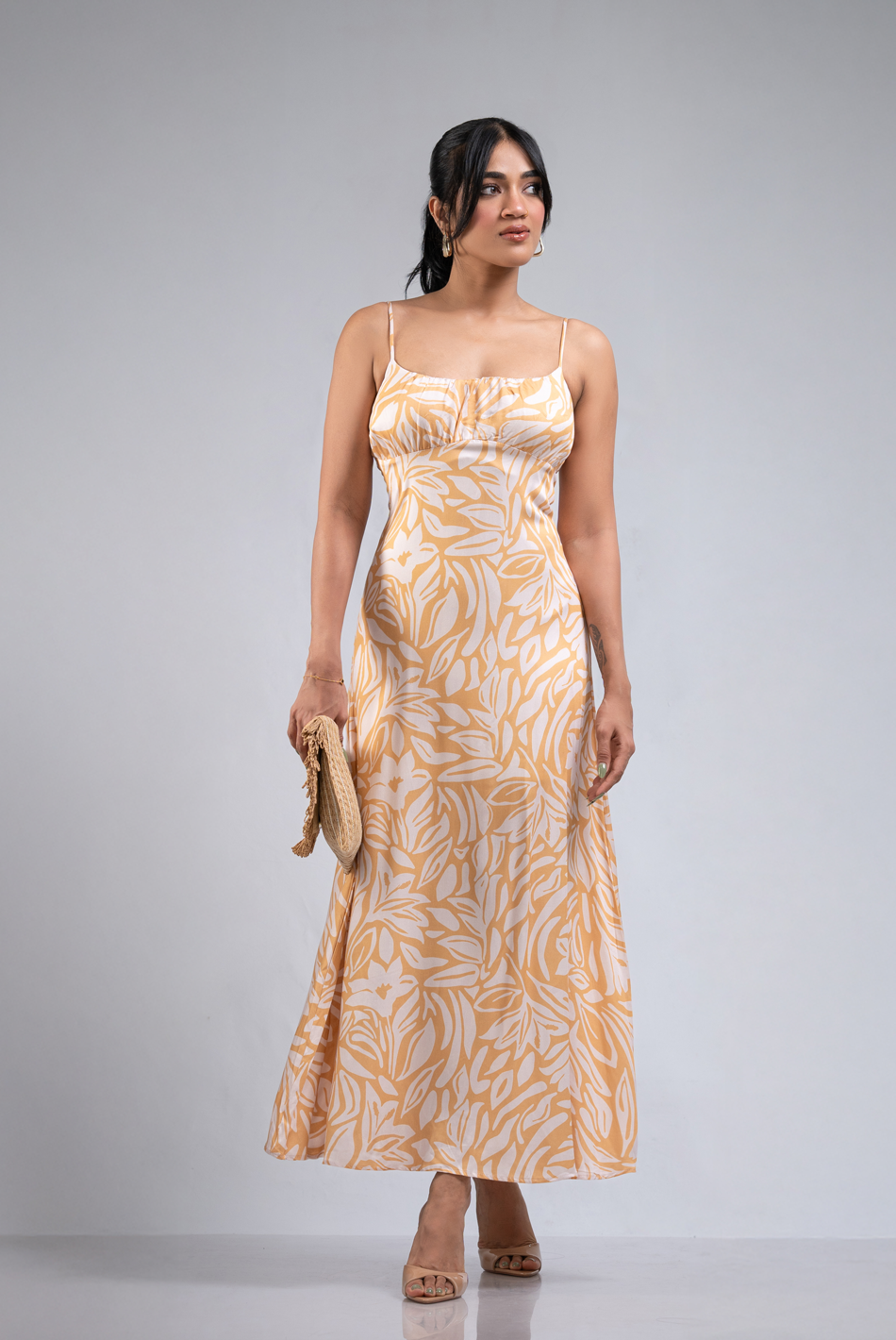 BAYLEEE DEMELZA BURNT ORANGE MAXI DRESS