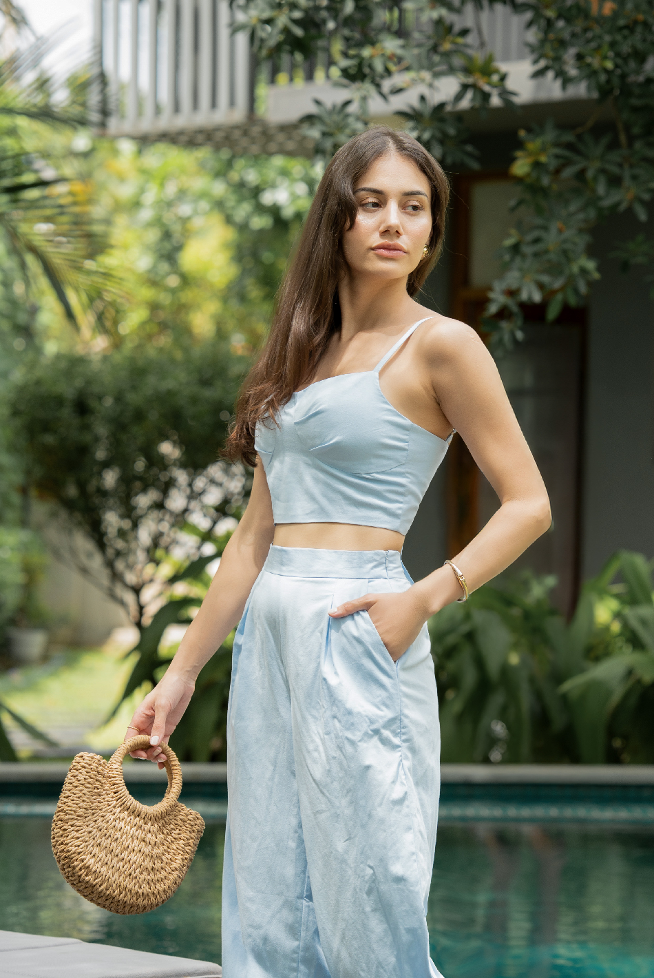 BAYLEEE CALEVIA LIGHT BLUE TOP