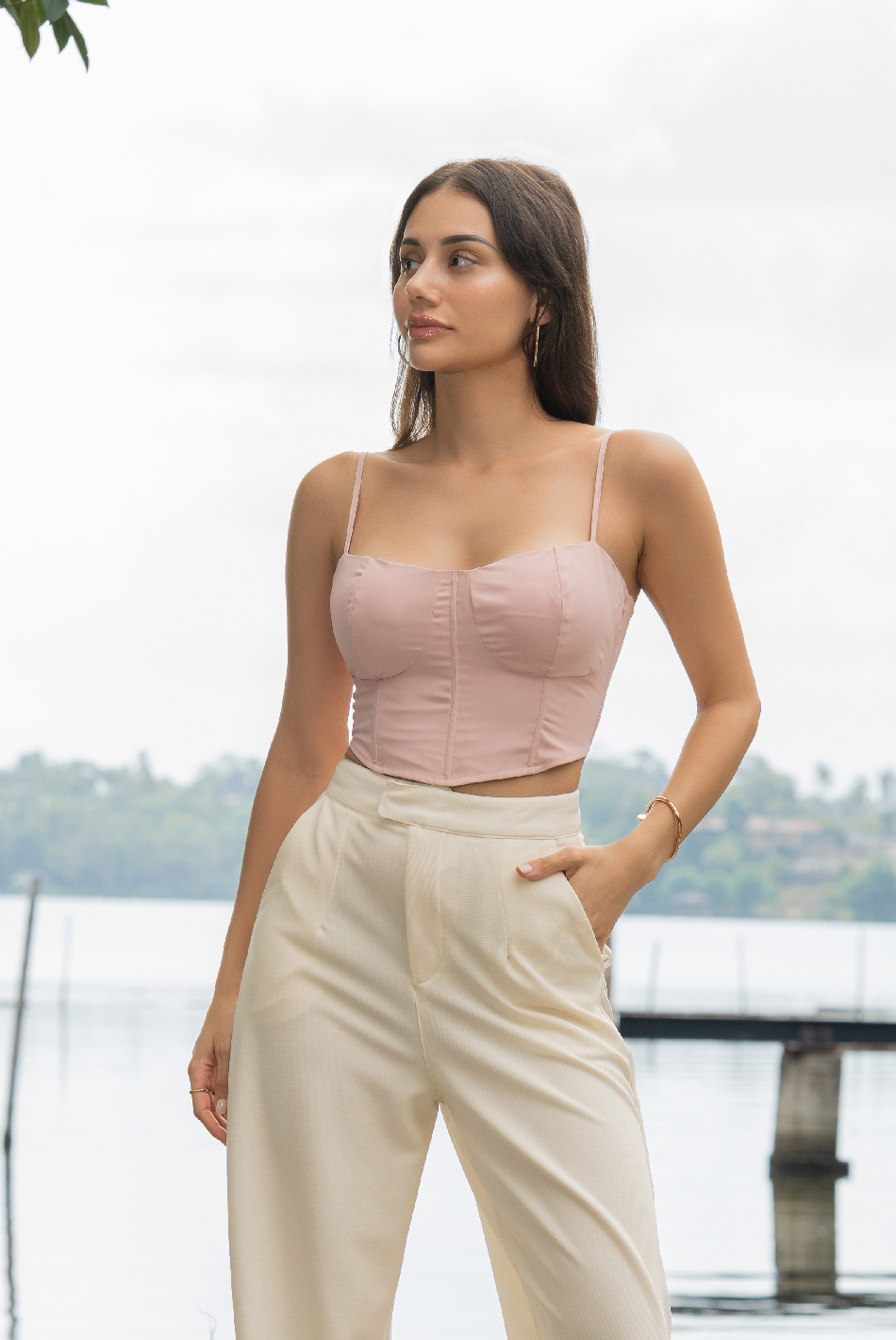 BAYLEEE NEVAEH PINK STRAPY TOP