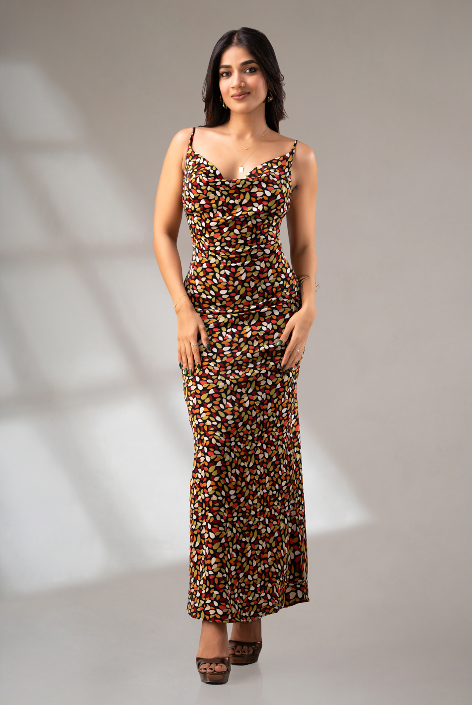 BAYLEEE GILLY PRINTED MAXI DRESS