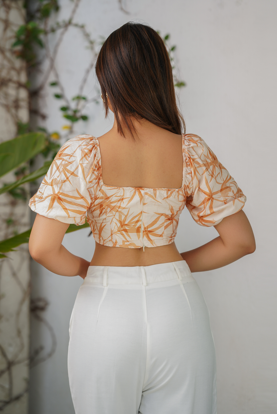BAYLEEE CANDACE ORANGE CROP TOP