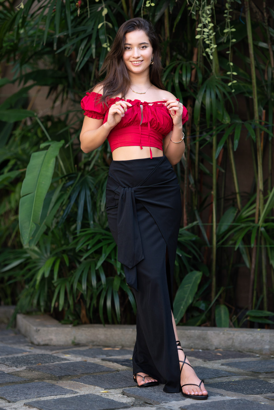 BAYLEEE CARSON BALCK MAXI SKIRT