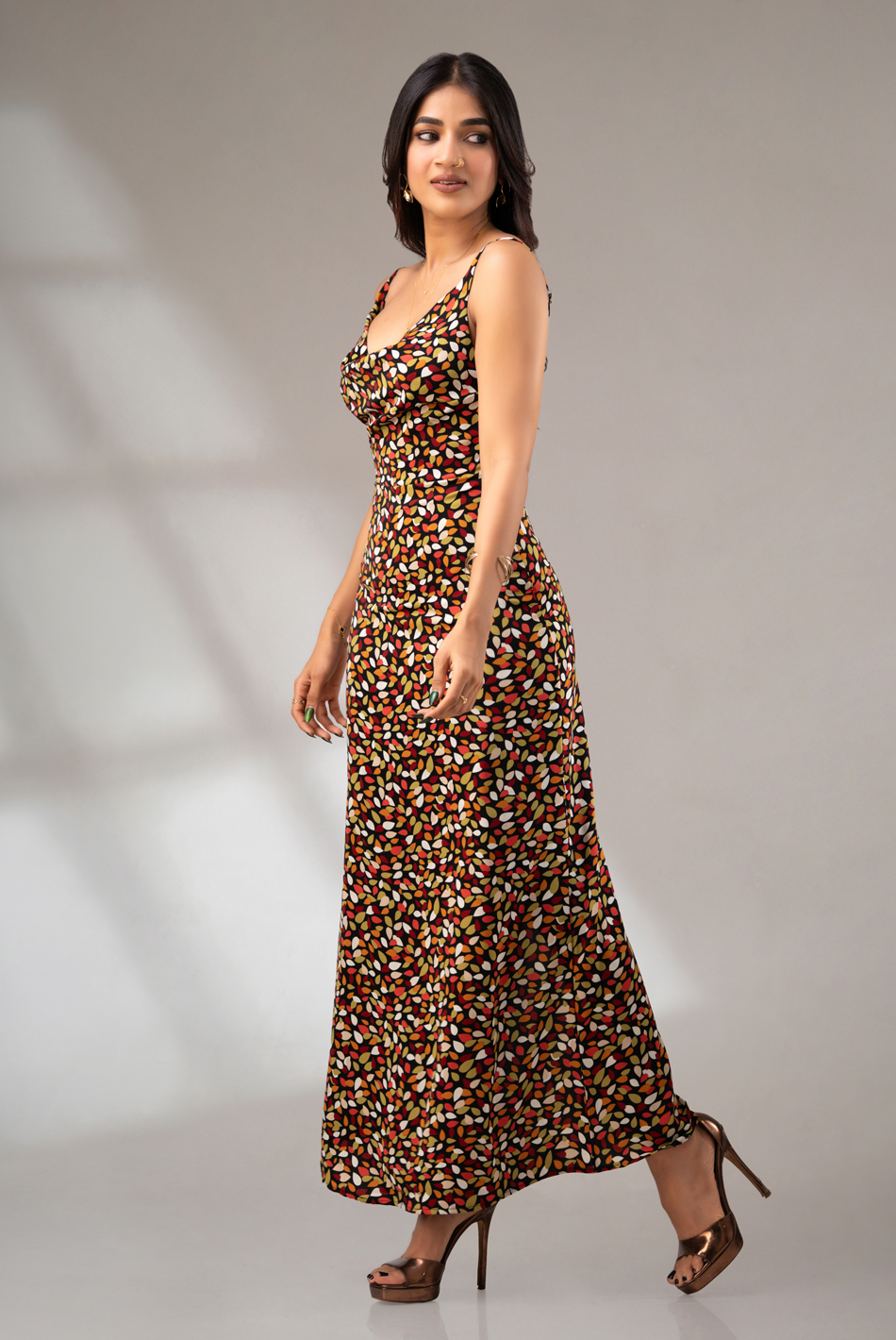 BAYLEEE GILLY PRINTED MAXI DRESS