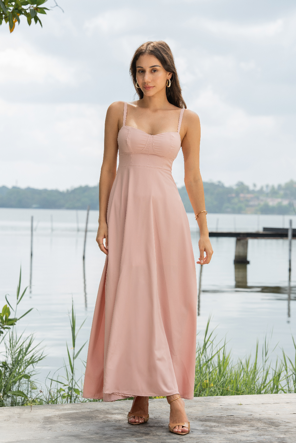 BAYLEEE CATIANA PINK MAXI DRESS