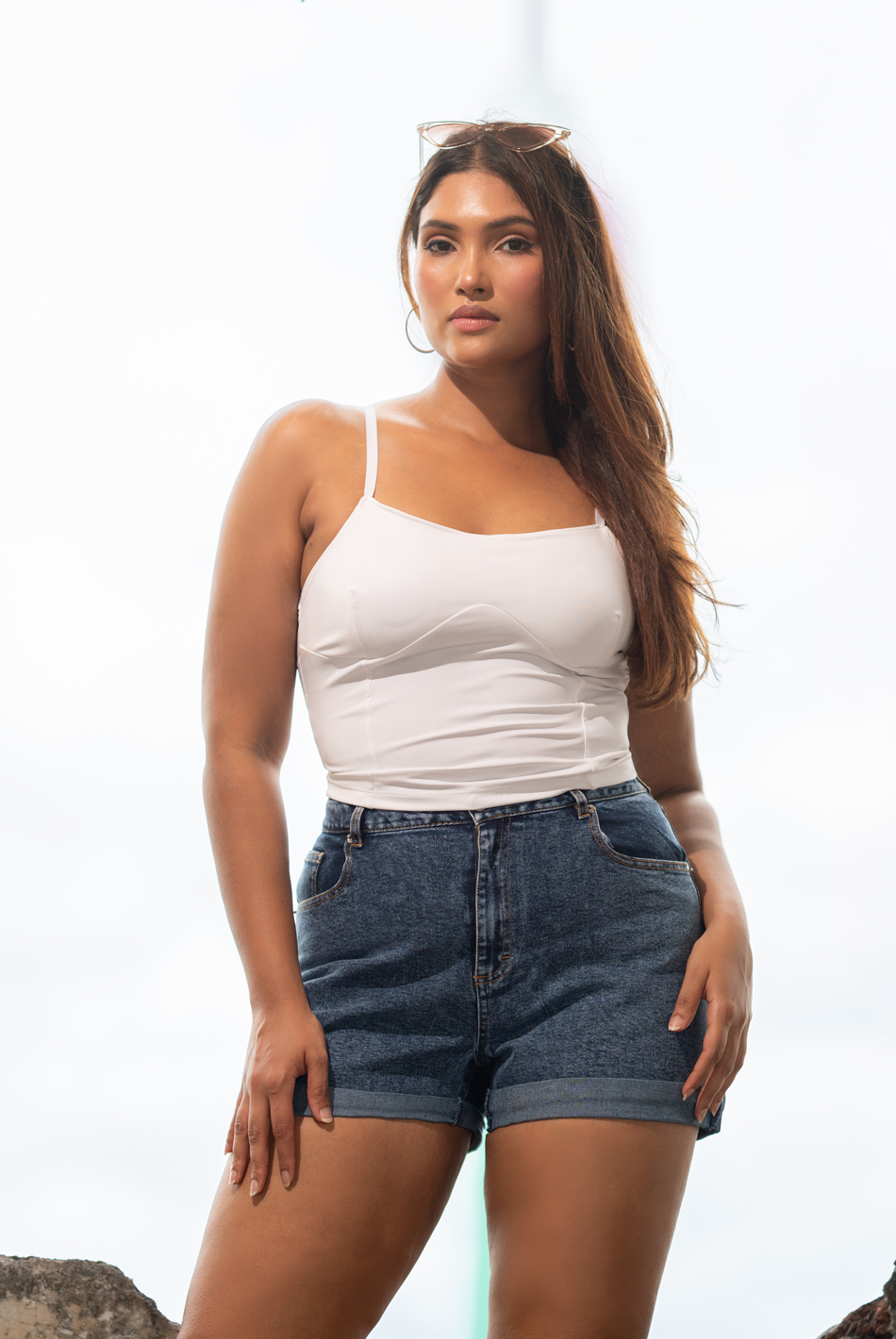 BAYLEEE QUINCY DARK BLUE DENIM SHORT