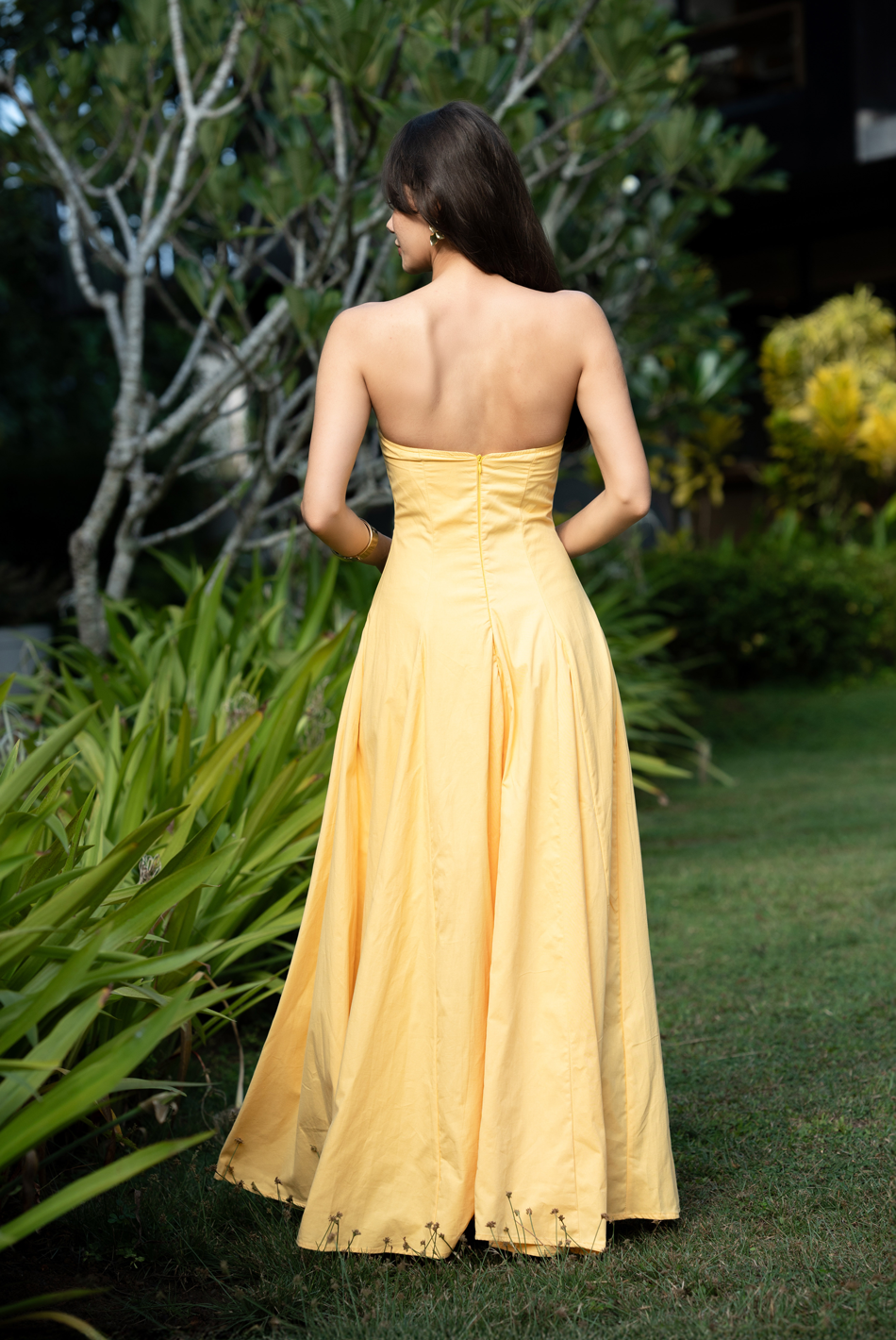 BAYLEEE CARMEL LIGHT YELLOW TUBE DRESS