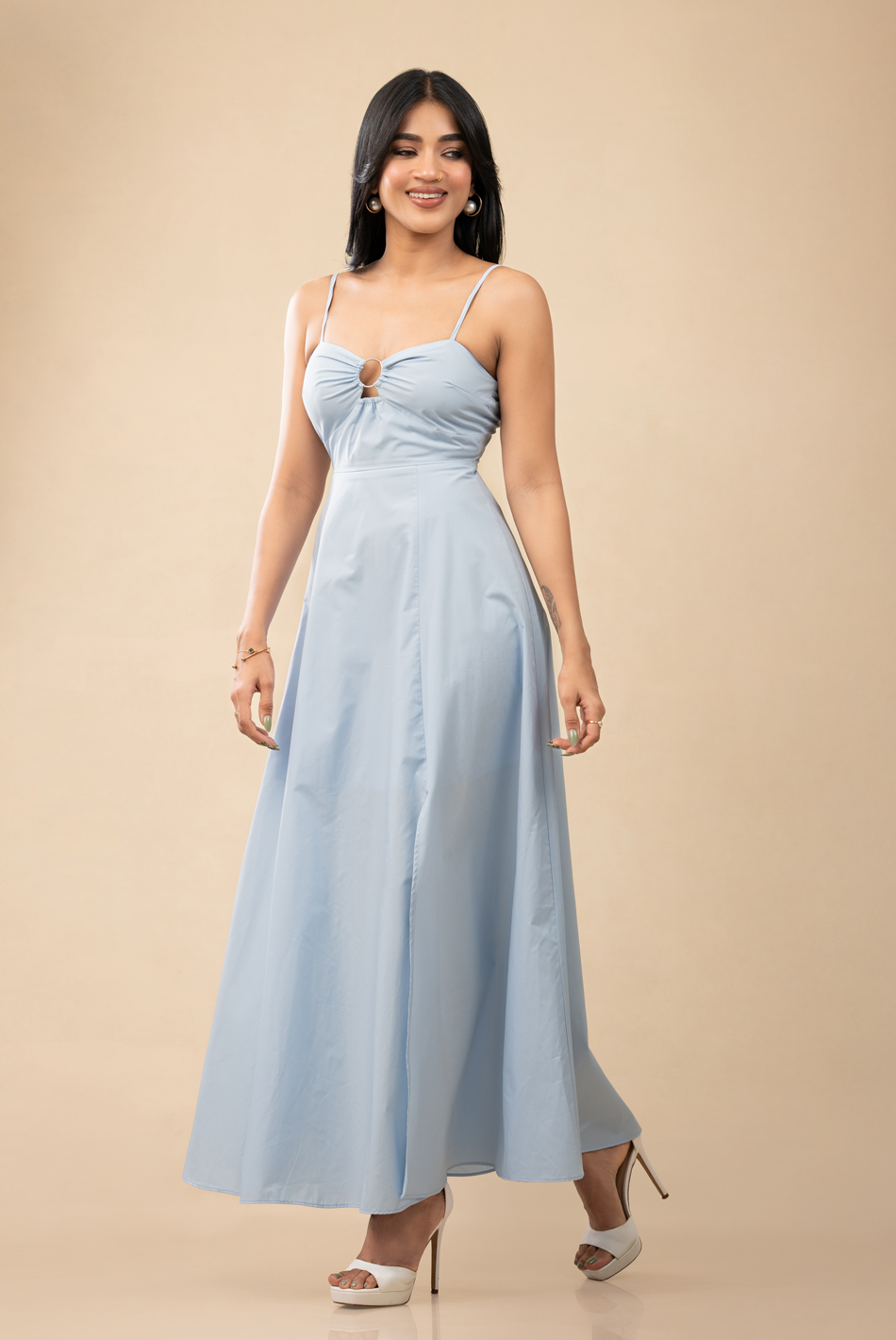 BAYLEEE DULCIE LIGHT BLUE MAXI DRESS