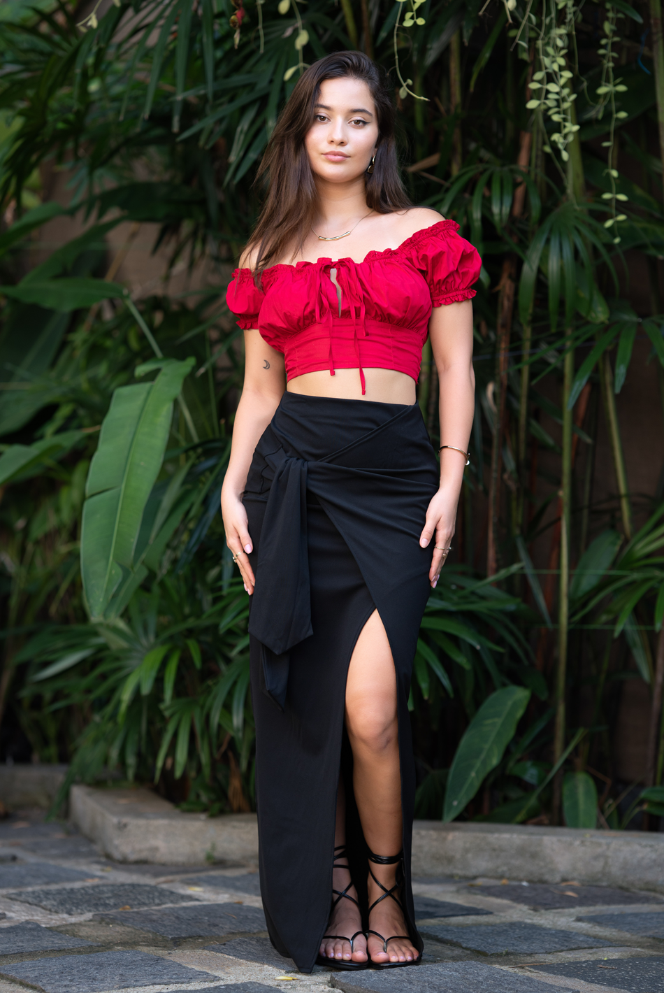 BAYLEEE CARSON BALCK MAXI SKIRT