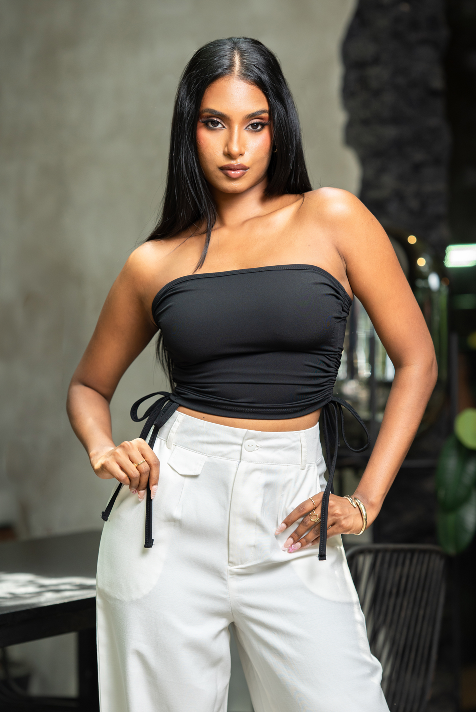 BAYLEEE RHOSWEN BLACK TUBE TOP
