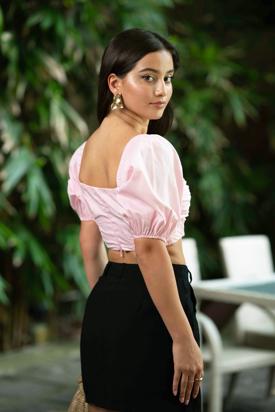 BAYLEEE CANDACE PINK CROP TOP