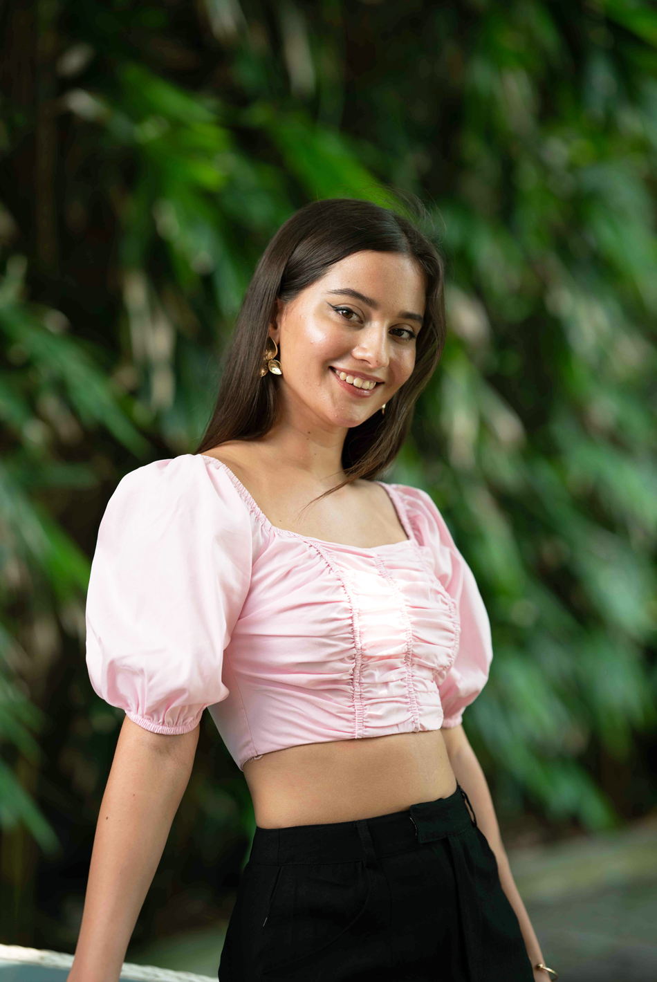 BAYLEEE CANDACE PINK CROP TOP