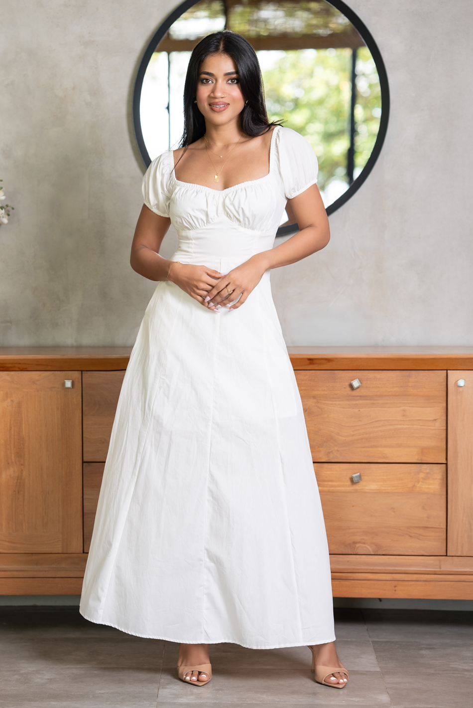 BAYLEEE DOLCEZZA WHITE MAXI DRESS