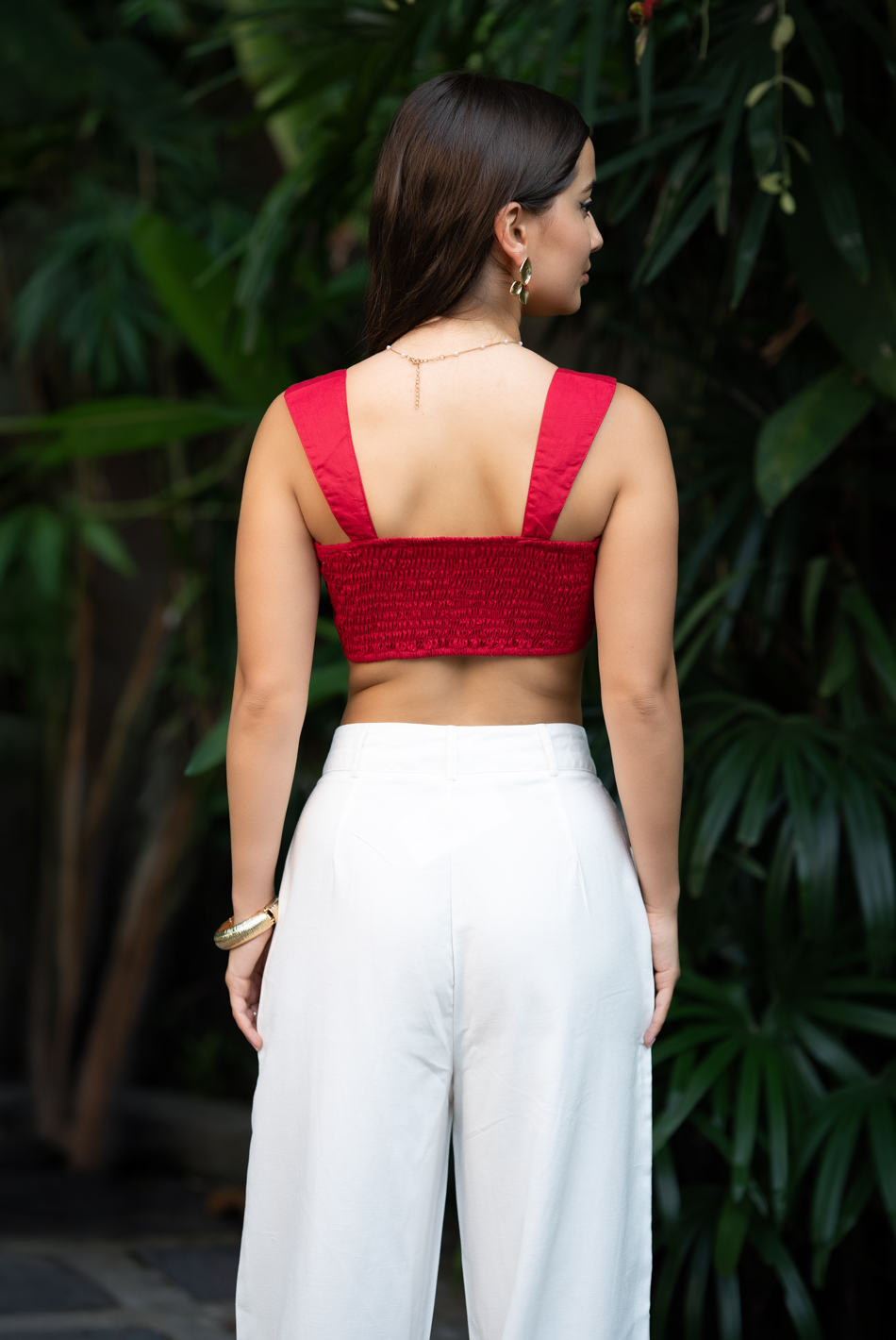 BAYLEEE MALIAH RED CROP TOP