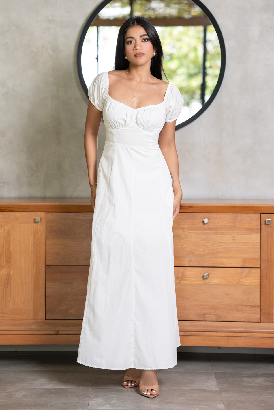 BAYLEEE DOLCEZZA WHITE MAXI DRESS