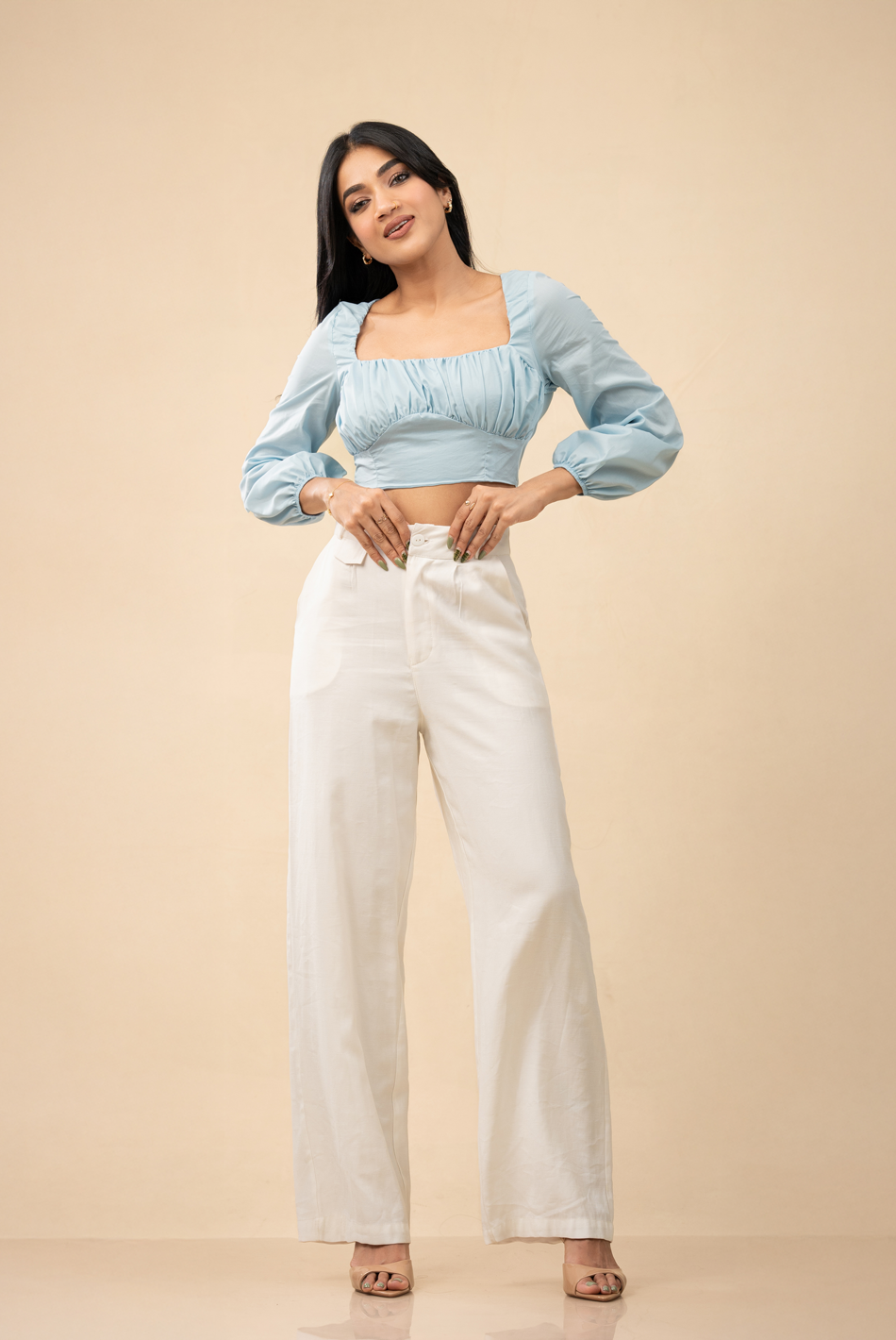 BAYLEEE ZENJI BLUE LONG SLEEVE TOP