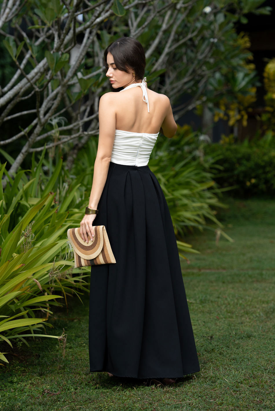 BAYLEEE SERAPHINA BLACK MAXI SKIRT